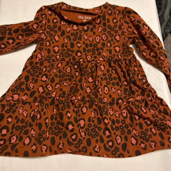 okie dokie Other - Okie Dokie Baby's Animal Print Dress Brown & Black Size 12 Months